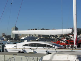 boma avvolgibile su yacht